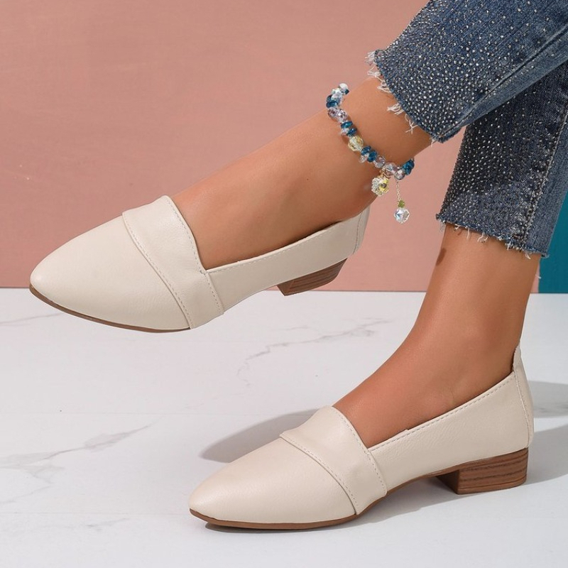 Women'S Shoes Clogs - Wsuwane buty damskie, płaskie, jednokolorowe, z