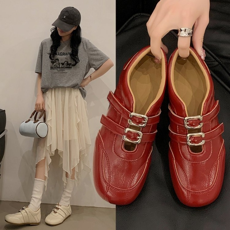 Women Shoes For Walking - Damskie modne mokasyny z okrągłym noskiem,