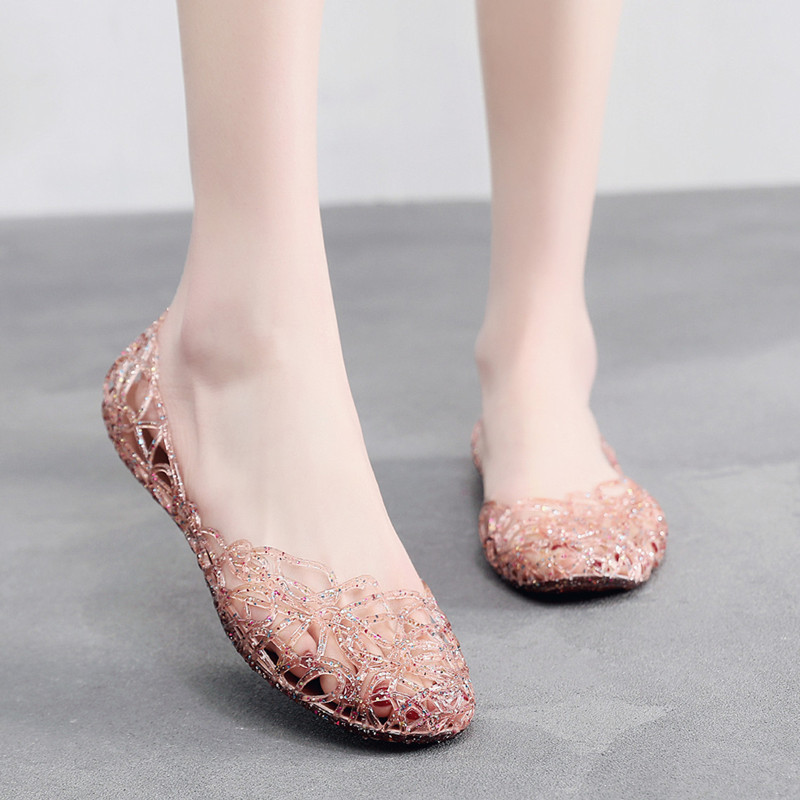 Jelly Sandal Women - Damskie letnie płaskie sandały, oddychające buty