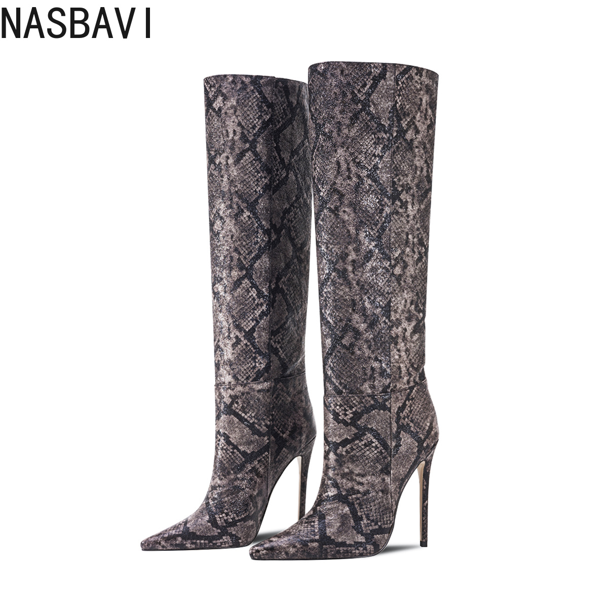 Zip Up Boots Short - Zimowe, nowoczesne kozaki damskie do kolan,