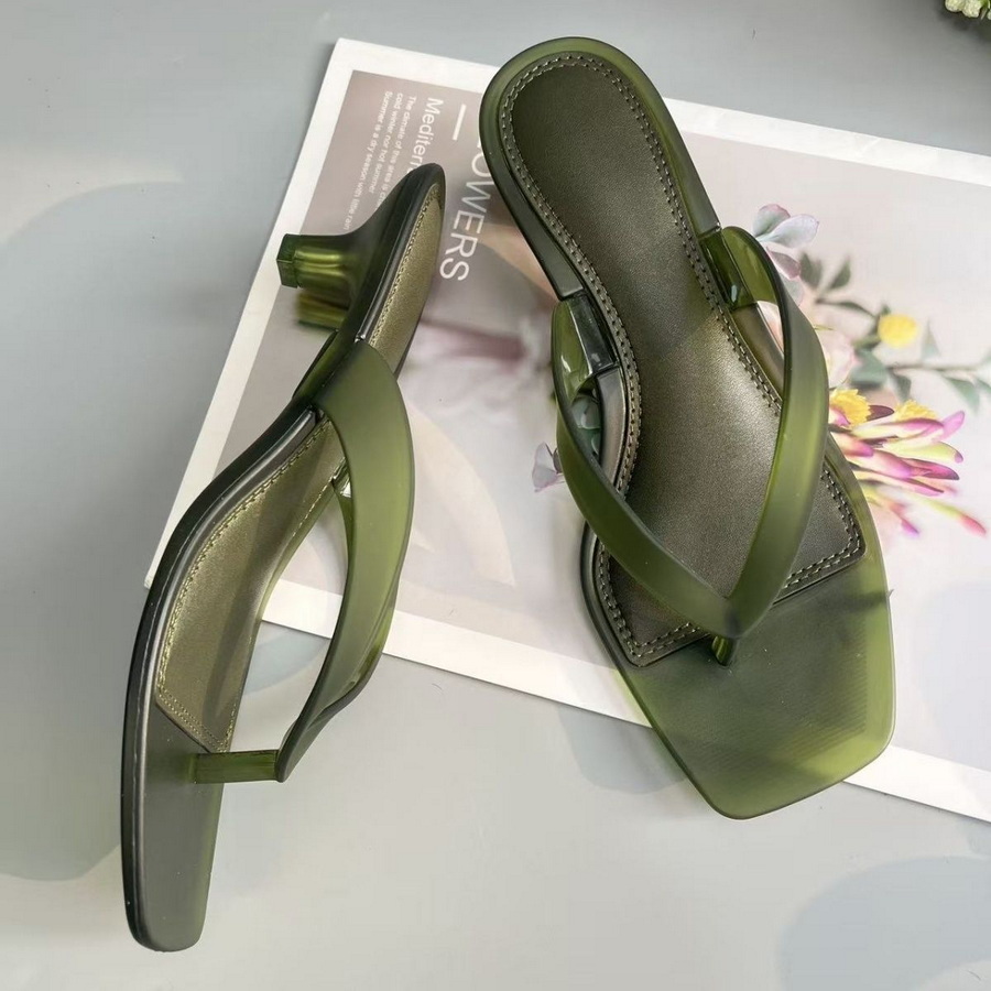 Women'S Shoes Kitten Heels - Koreańskie sandały japonki z PVC w