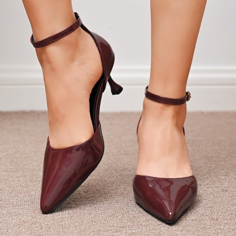 Women'S Shoes Kitten Heels - Czółenka damskie z ostrym noskiem, na