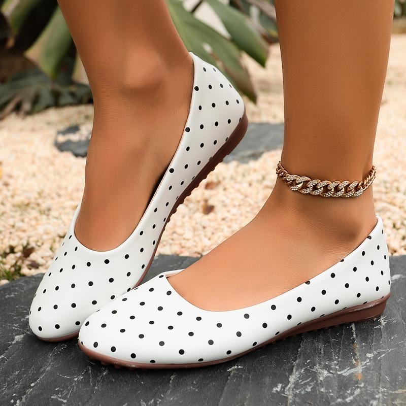 Damskie białe baleriny w kropk – Women Shoes For Walking recenzja i cena