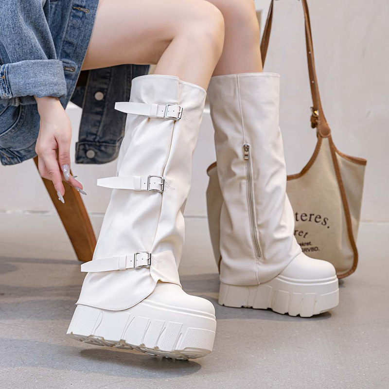 Botki damskie na platformie i  – Zip Up Boots Short recenzja i cena