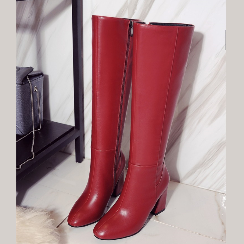 Moda Czerwone Zimowe Wysokie B – Zip Up Boots Short recenzja i cena