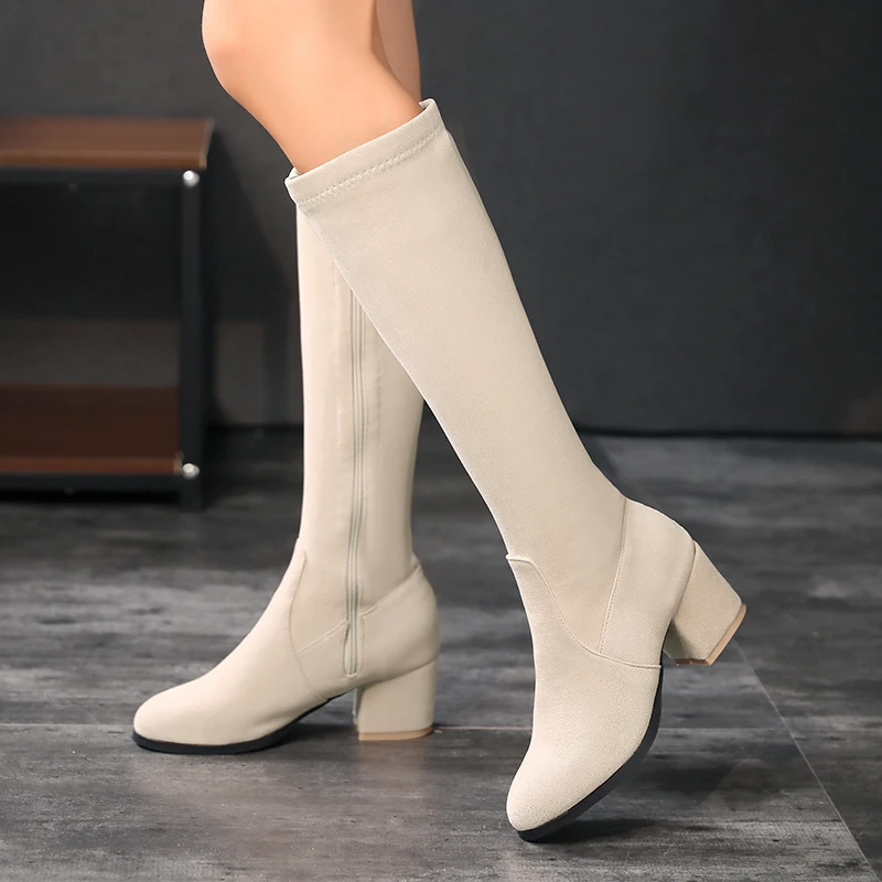 Winter Women Knee High Boots A – Zip Up Boots Short recenzja i cena