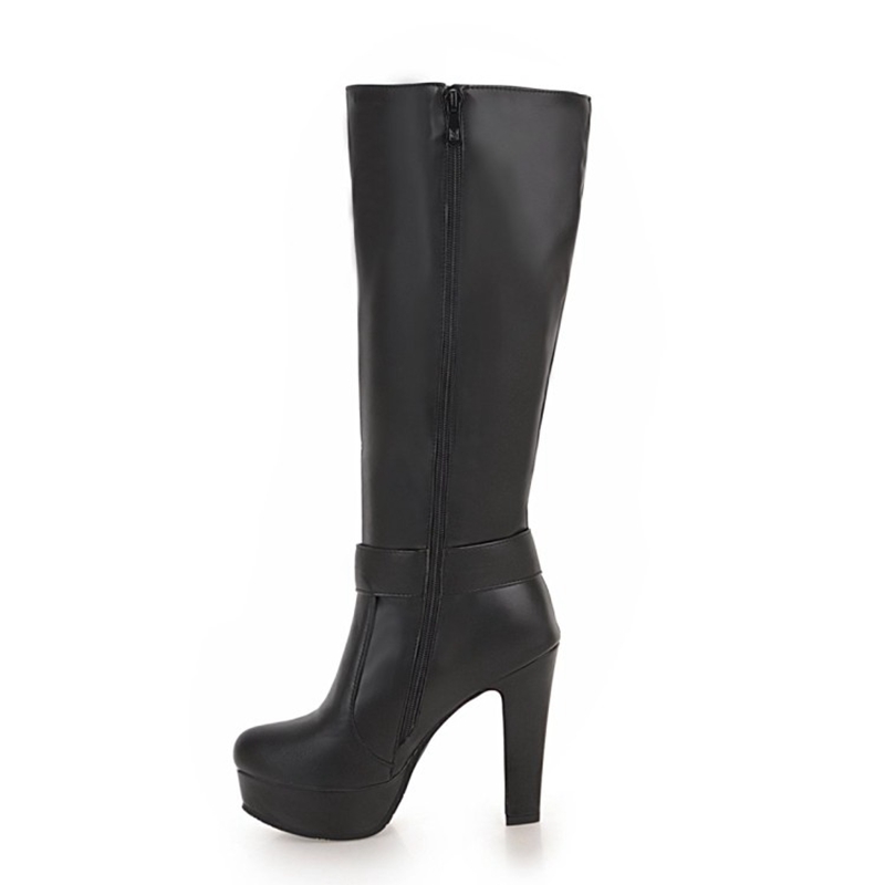 Botki za kolano damskie modne  – Zip Up Boots Short recenzja i cena