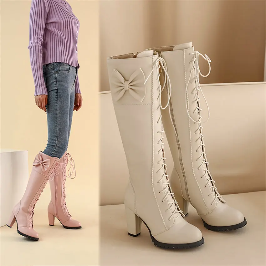Słodkie botki Lolita do kolan  – Zip Up Boots Short recenzja i cena