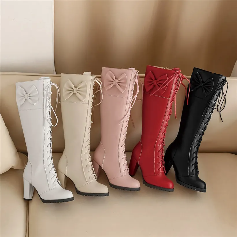 Słodkie botki Lolita do kolan  – Zip Up Boots Short recenzja i cena