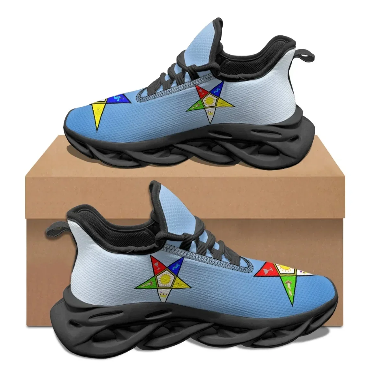 Błękitne buty z pentagramem OE – Women Shoes Tennis recenzja i cena