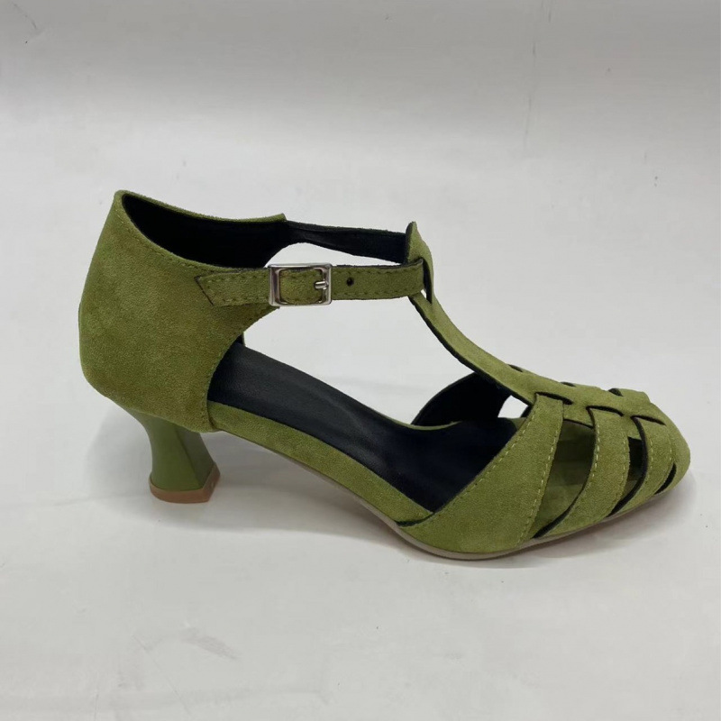 Damskie zielone zamszowe sanda – Women'S Shoes Kitten Heels recenzja i cena