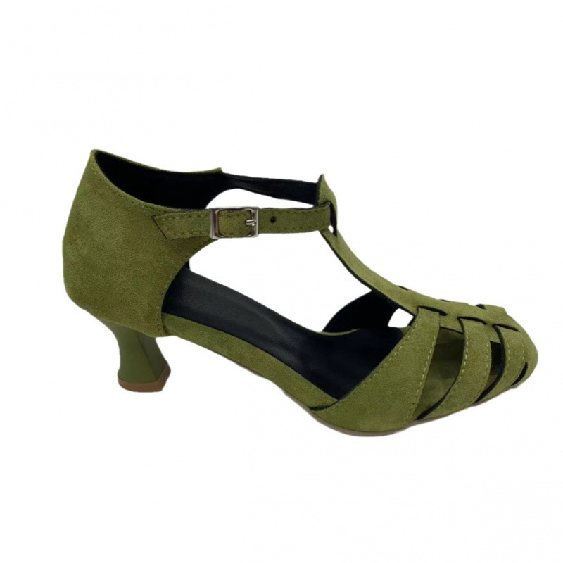 Damskie zielone zamszowe sanda – Women'S Shoes Kitten Heels recenzja i cena