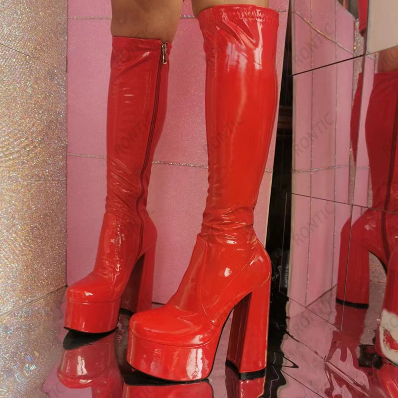 Rontic Handmade kobiety platfo – Zip Up Boots Short recenzja i cena