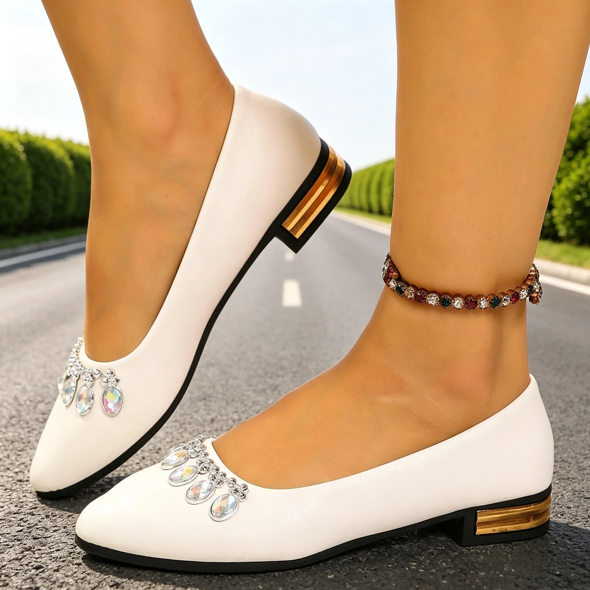 Damskie baleriny z ostrym nosk – Women Shoes Heels recenzja i cena
