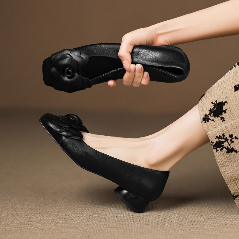 Francuskie czółenka na niskim  – Women'S Shoes Kitten Heels recenzja i cena