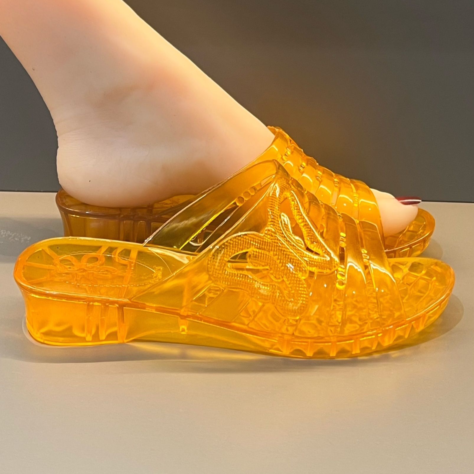 Fioletowe brokatowe sandały na – Jelly Sandal Women recenzja i cena