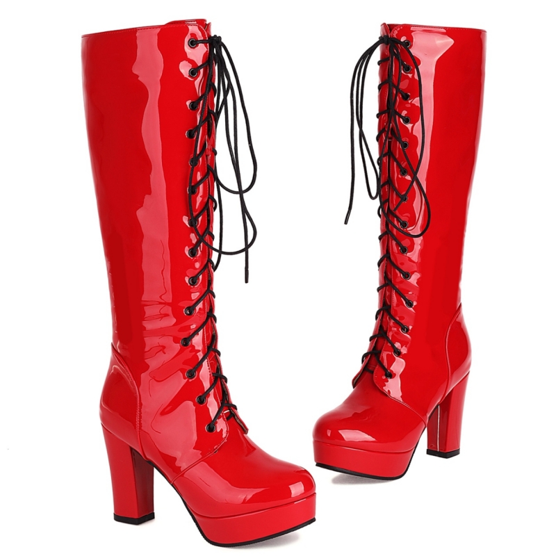 Wysokie obcasy Platforma Buty  – Zip Up Boots Short recenzja i cena