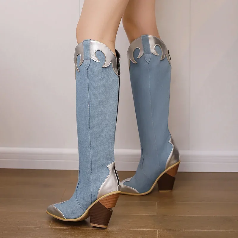 Big Size Western Women Knee Hi – Zip Up Boots Short recenzja i cena