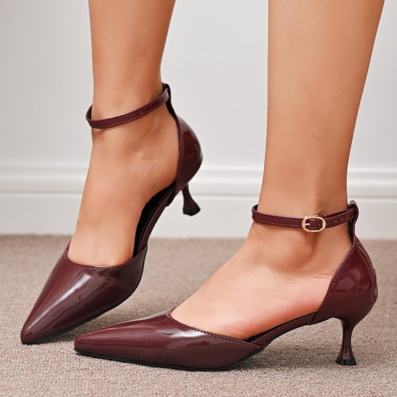 Czółenka damskie z ostrym nosk – Women'S Shoes Kitten Heels recenzja i cena