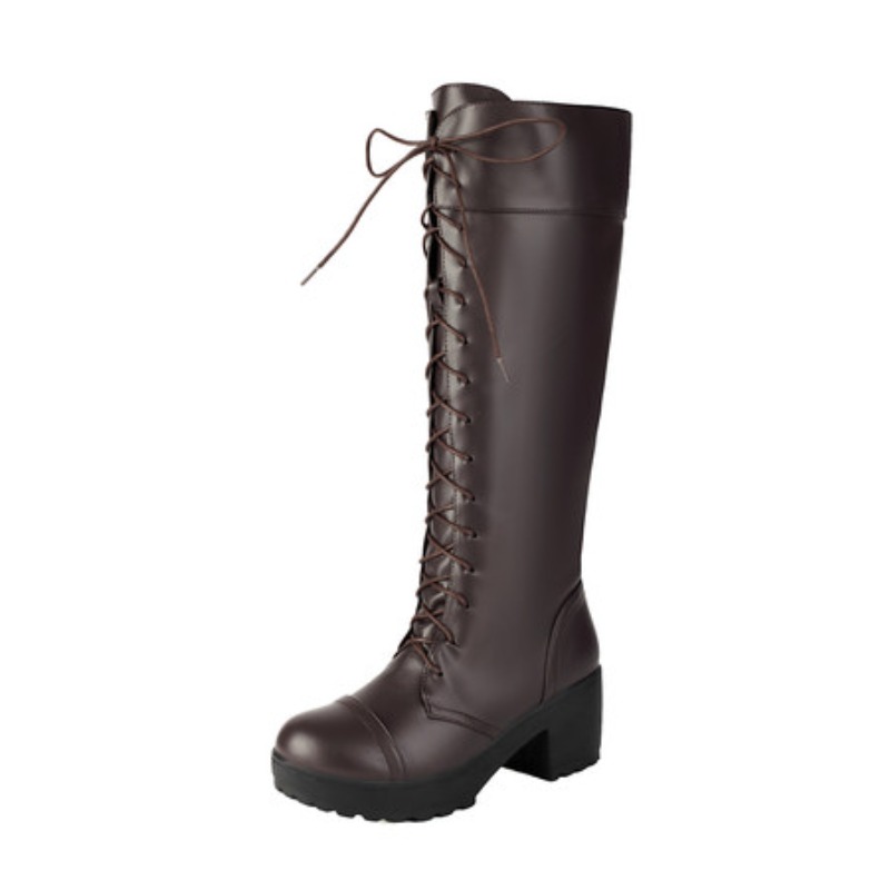 Damskie kozaki do kolan sznuro – Zip Up Boots Short recenzja i cena