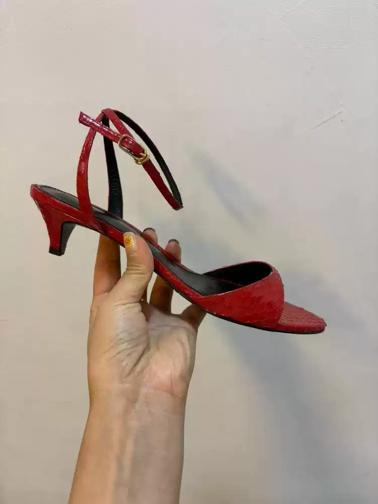 Damskie czerwone sandały z lak – Women'S Shoes Kitten Heels recenzja i cena